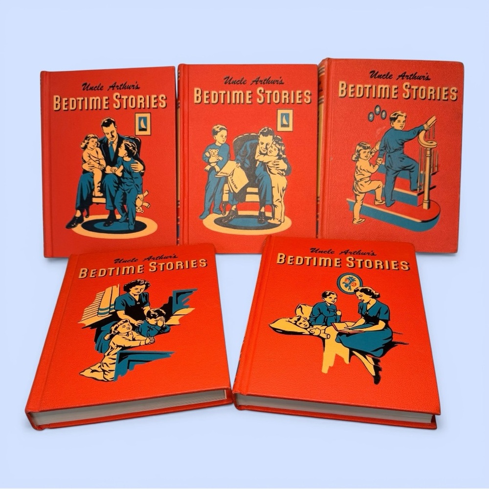 Uncle Arthur’s Bedtime Stories Vol. 1-5 Set‎ 1950-51 Hardcover Clean